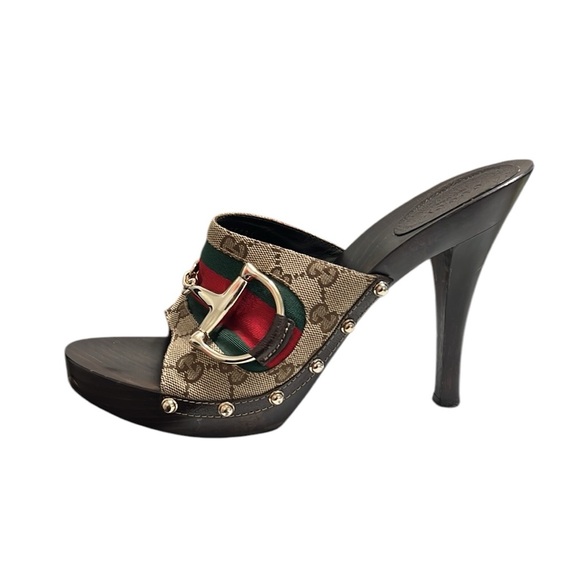 Gucci Canvas Mules Size 10 - Picture 7 of 15